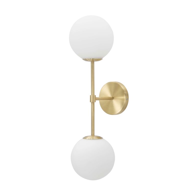 Lampada da Parete oro Bianco Necessarie 2 Lampadine Attacco e14, Indoor - Taroud