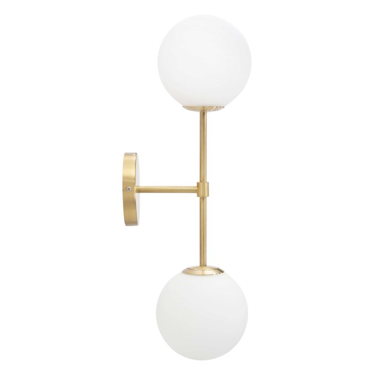 Lampada da Parete oro Bianco Necessarie 2 Lampadine Attacco e14, Indoor - Taroud