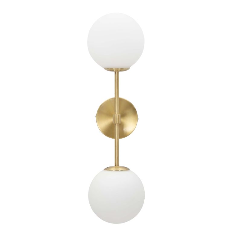 Lampada da Parete oro Bianco Necessarie 2 Lampadine Attacco e14, Indoor - Taroud