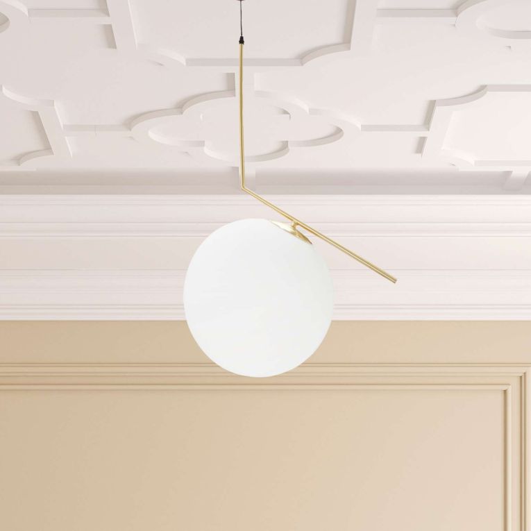 Lampada da Soffitto Bianco oro Indoor Classe Energetica a++, Colore Struttura oro - Granad