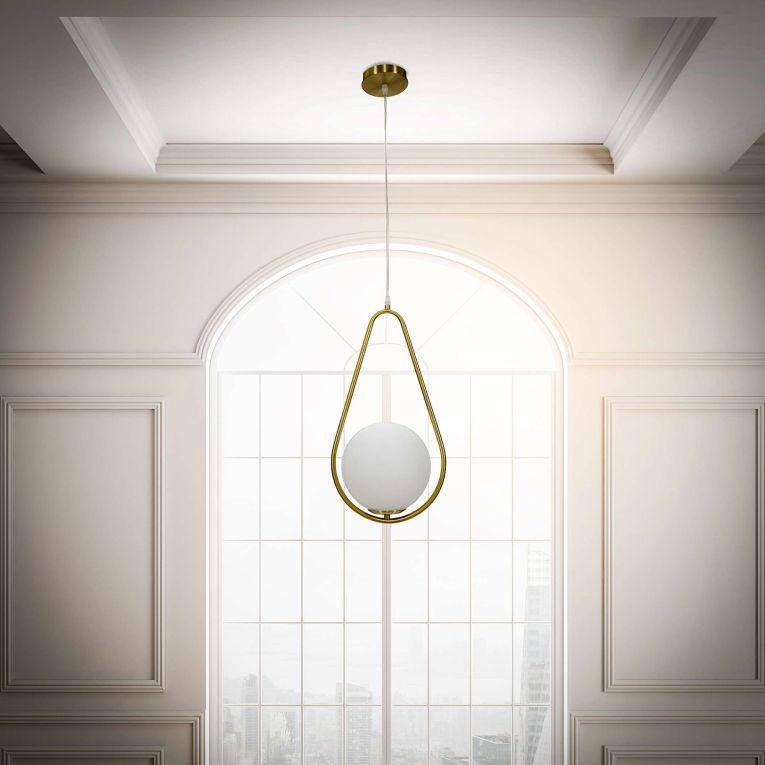 Lampada da Soffitto oro Bianco Necessarie 2 Lampadine Colore Struttura Bianco, Classe Energetica a+ - d - Goma