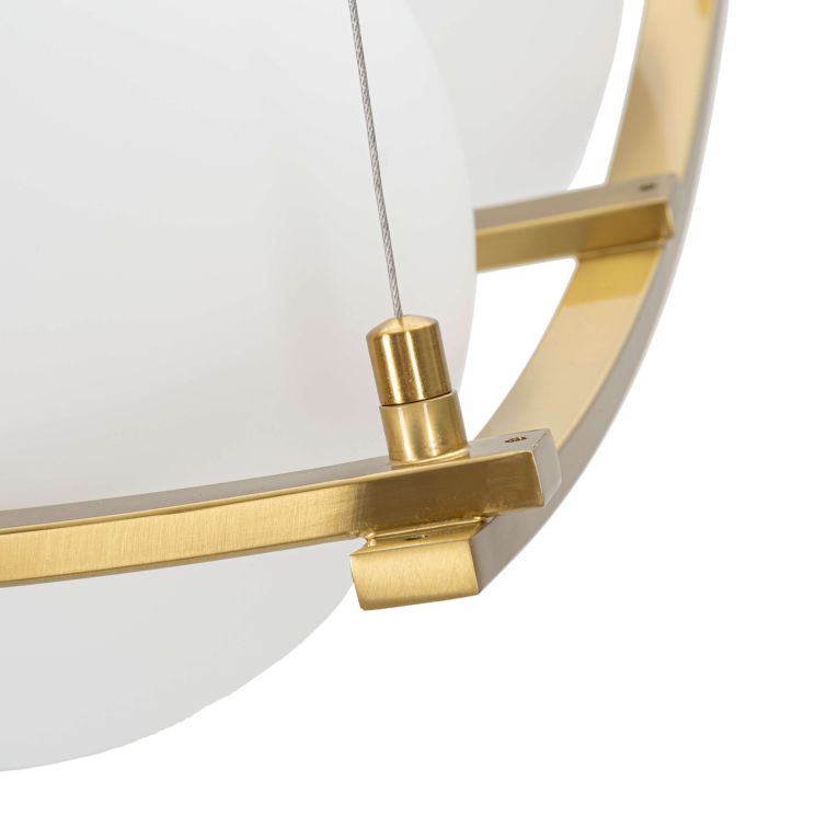 Lampada da Soffitto oro Bianco Necessarie 4 Lampadine Colore Struttura Bianco, Materiale Struttura in Vetro - Dariniti