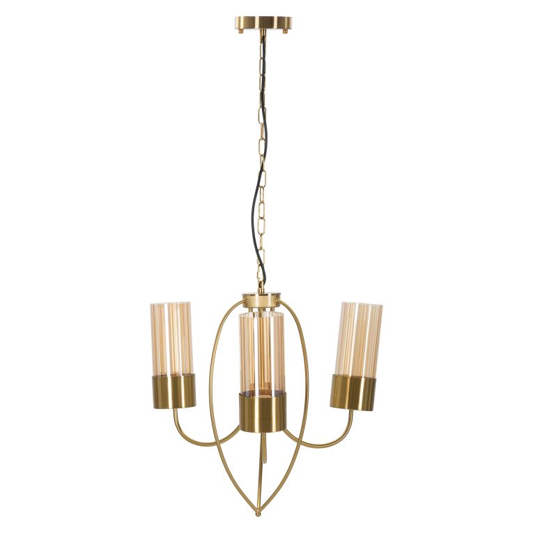 Lampada da Soffitto oro Necessarie 3 Lampadine Materiale Struttura in Vetro, - Darona