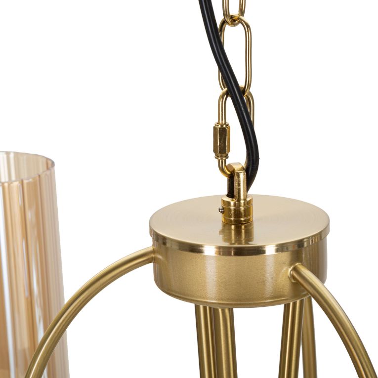 Lampada da Soffitto oro Necessarie 3 Lampadine Materiale Struttura in Vetro, - Darona