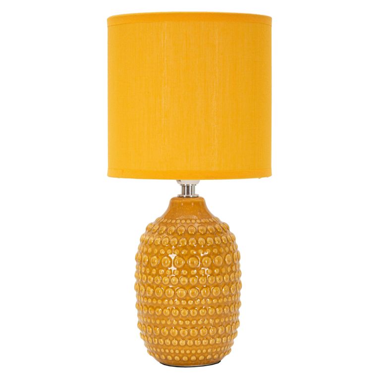 Lampada da Tavolo Arancione Necessaria 1 Lampadina Attacco e14, Paralume - Bethel