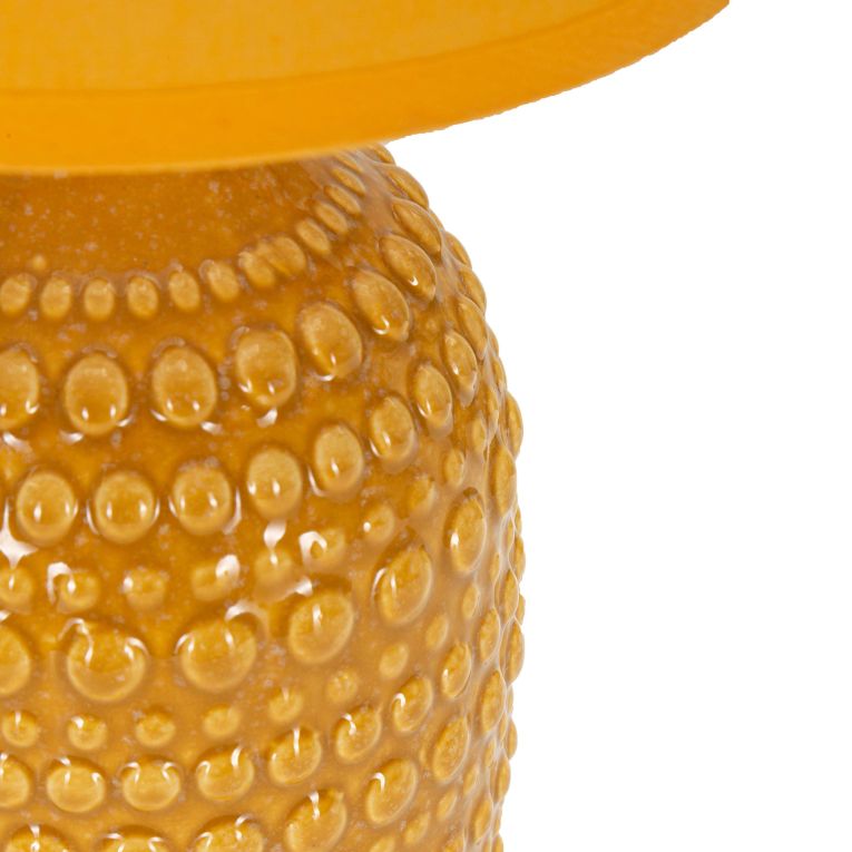 Lampada da Tavolo Arancione Necessaria 1 Lampadina Attacco e14, Paralume - Bethel