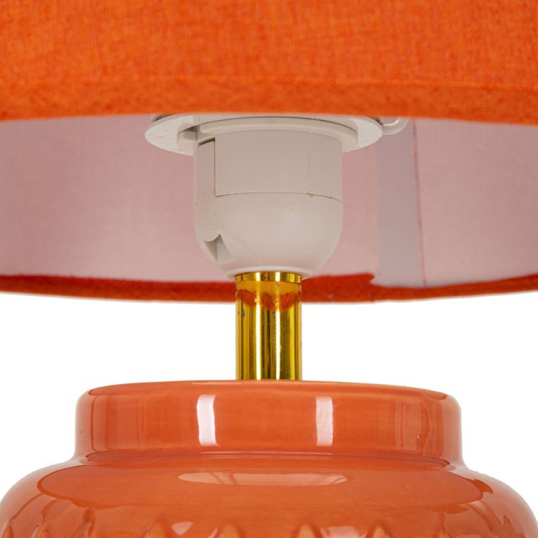 Lampada da Tavolo Arancione oro Necessaria 1 Lampadina Attacco e27, Paralume - Cordov