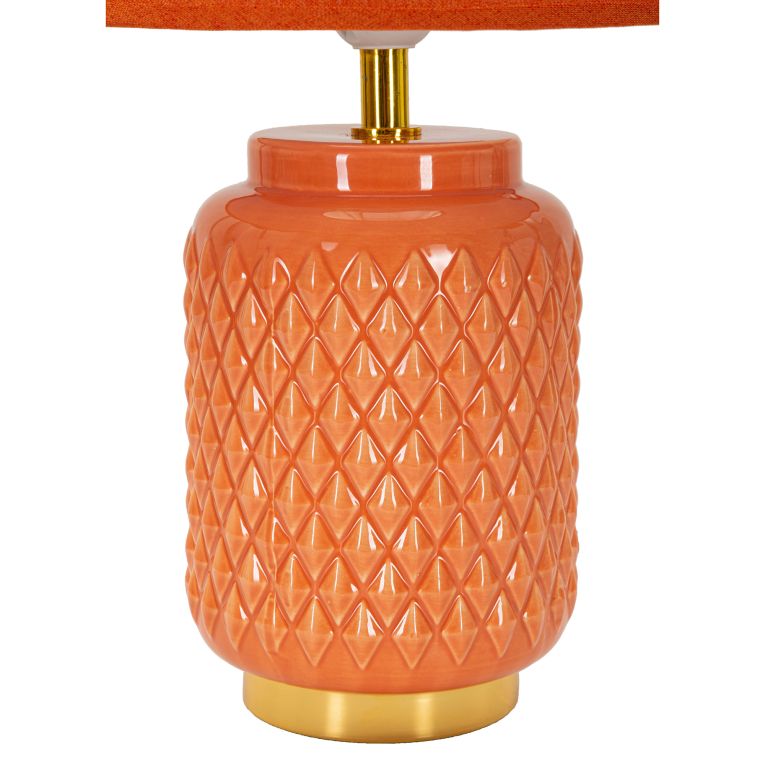 Lampada da Tavolo Arancione oro Necessaria 1 Lampadina Attacco e27, Paralume - Cordov