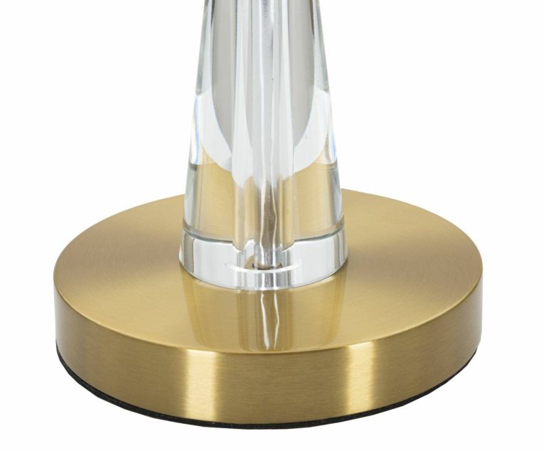 Lampada da tavolo Arriccio, 30x30 h56 cm, Bianco e Oro