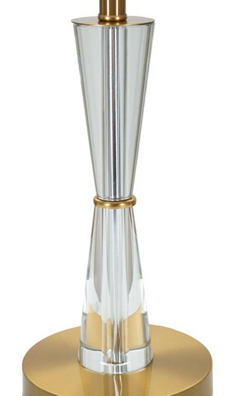 Lampada da tavolo Arriccio, 30x30 h56 cm, Bianco e Oro