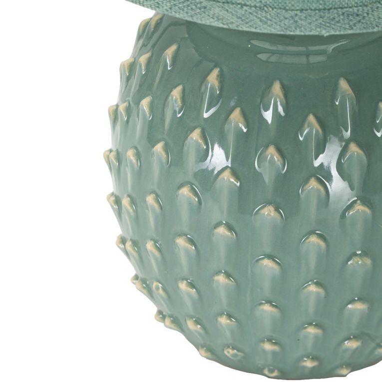 Lampada da Tavolo Azzurro Turchese Necessaria 1 Lampadina Attacco e14, Paralume - Ketchi