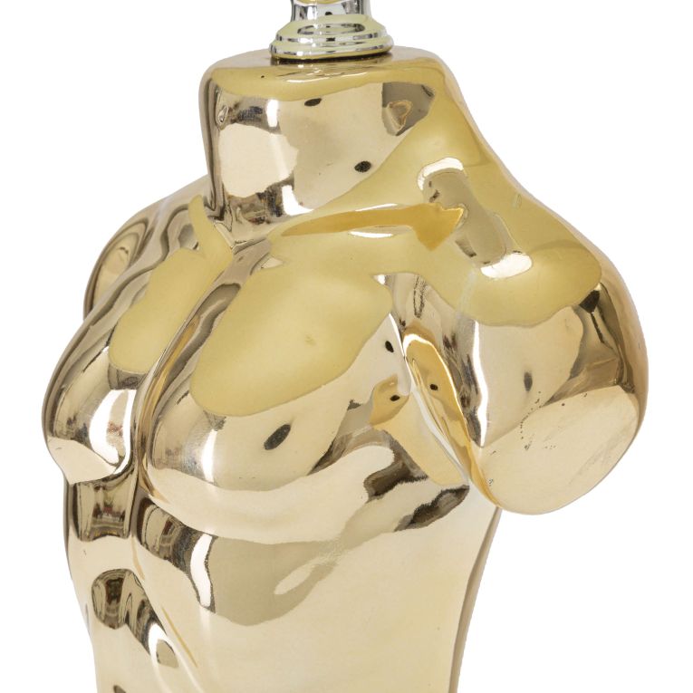 Lampada da Tavolo Beige oro Necessaria 1 Lampadina Attacco e27, Paralume - Bafala