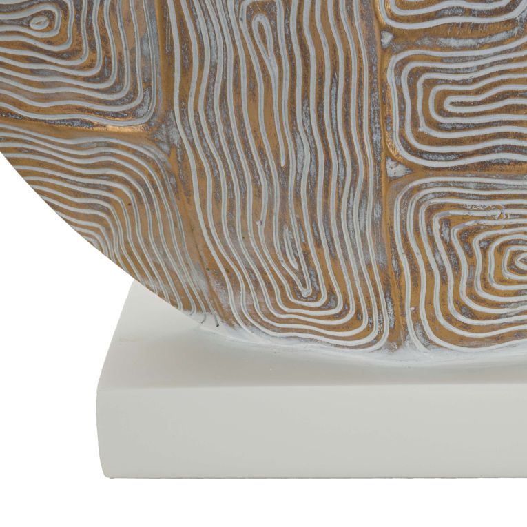 Lampada da Tavolo Beige oro Necessaria 1 Lampadina Attacco e27, Paralume - Fale