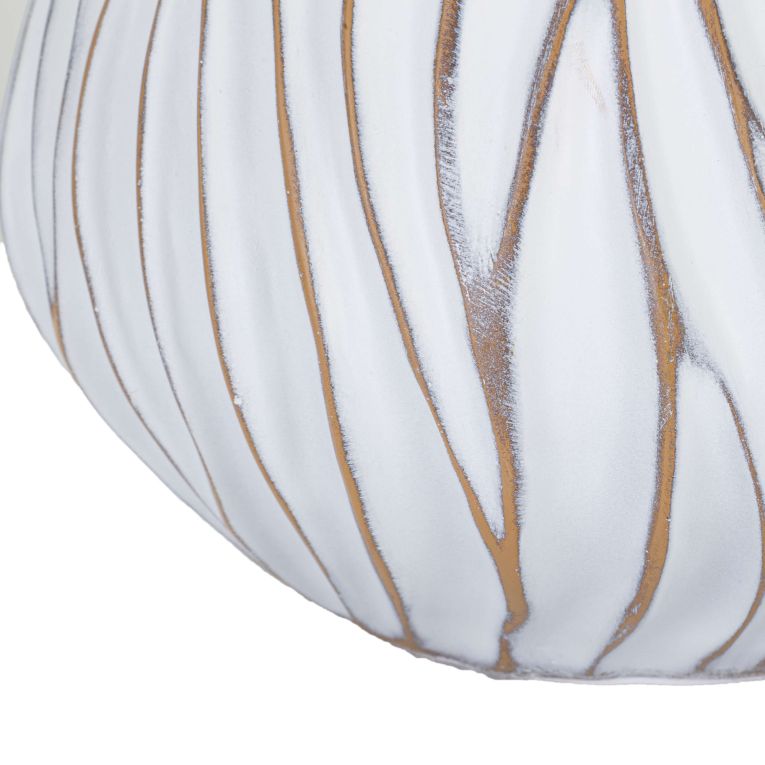 Lampada da Tavolo Bianco Beige Necessaria 1 Lampadina Attacco e27, Paralume - Baka