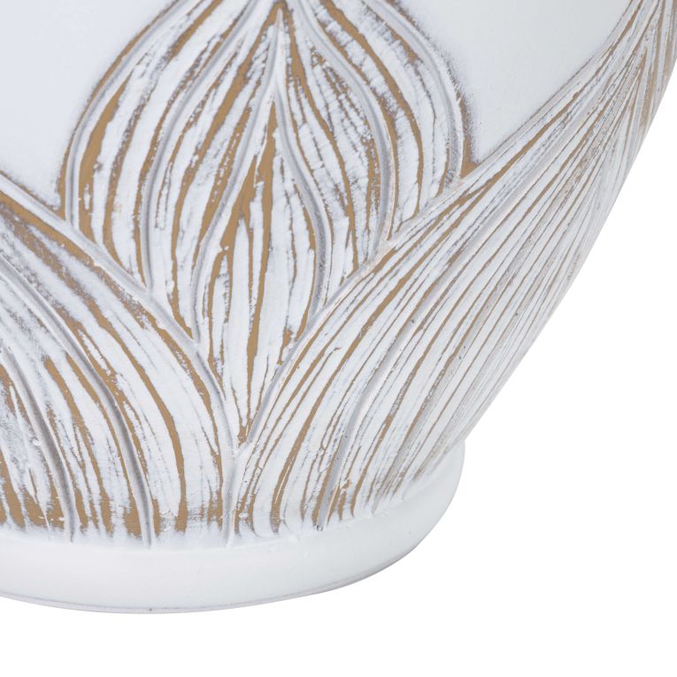 Lampada da Tavolo Bianco Beige Necessaria 1 Lampadina Attacco e27, Paralume - Batabaga