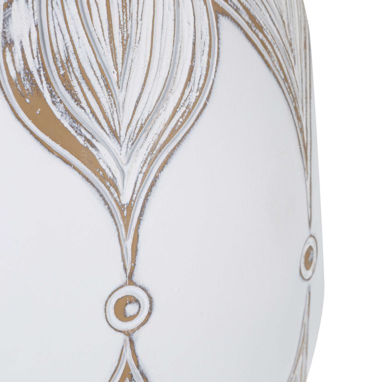 Lampada da Tavolo Bianco Beige Necessaria 1 Lampadina Attacco e27, Paralume - Batabaga