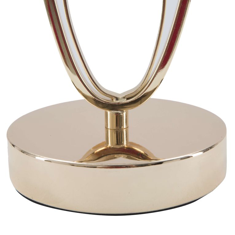 Lampada da Tavolo Bianco Crema oro Necessaria 1 Lampadina Attacco e27, Paralume - Kars