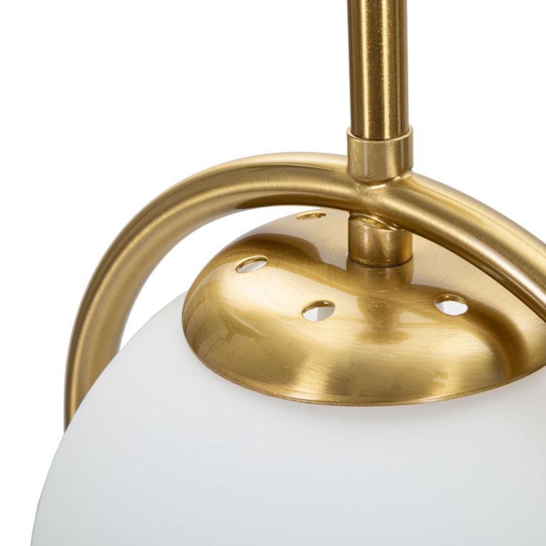 Lampada da Tavolo Bianco Opaco oro Necessaria 1 Lampadina Attacco e14, Interruttore Manuale - Andong