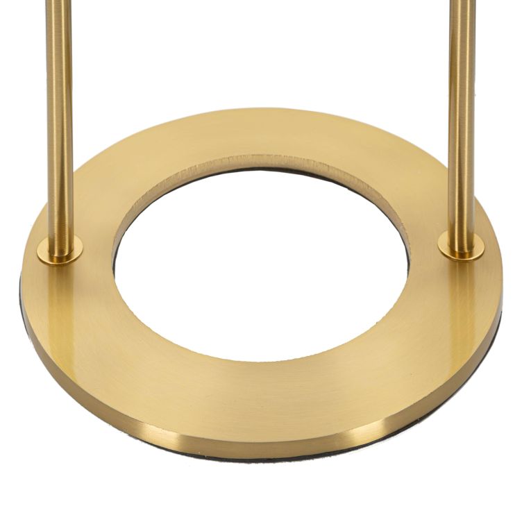 Lampada da Tavolo Bianco Opaco oro Necessaria 1 Lampadina Attacco e14, Interruttore Manuale - Andong