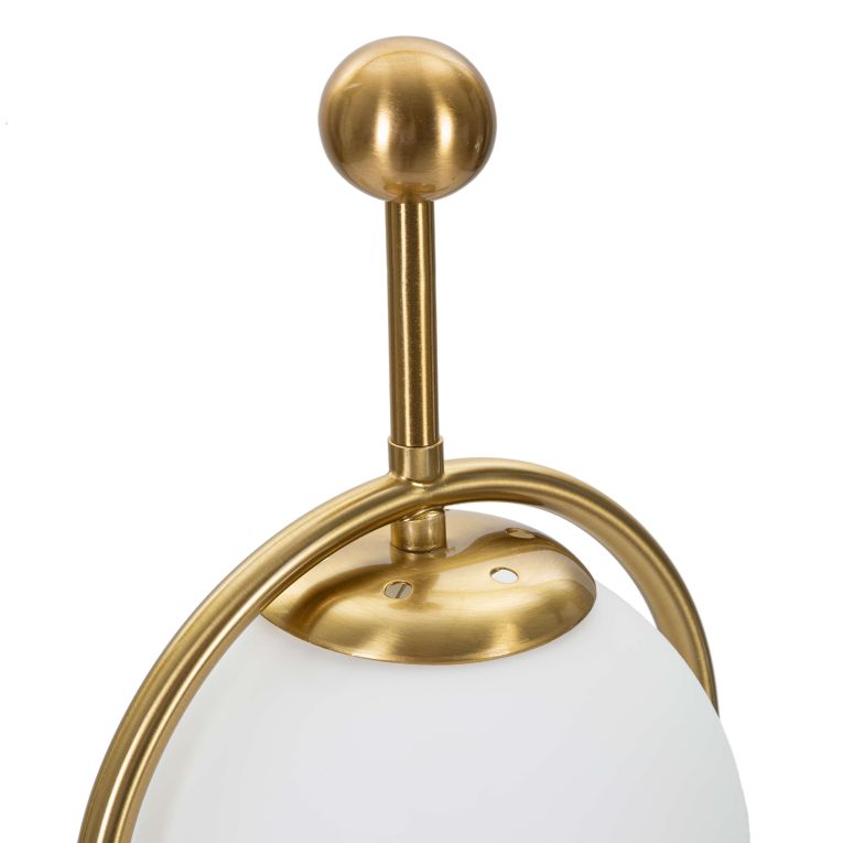 Lampada da Tavolo Bianco Opaco oro Necessaria 1 Lampadina Attacco e14, Interruttore Manuale - Andong