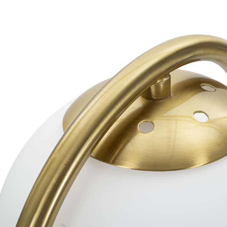 Lampada da Tavolo Bianco Opaco oro Necessaria 1 Lampadina Attacco e14, Interruttore Manuale - Kizhi