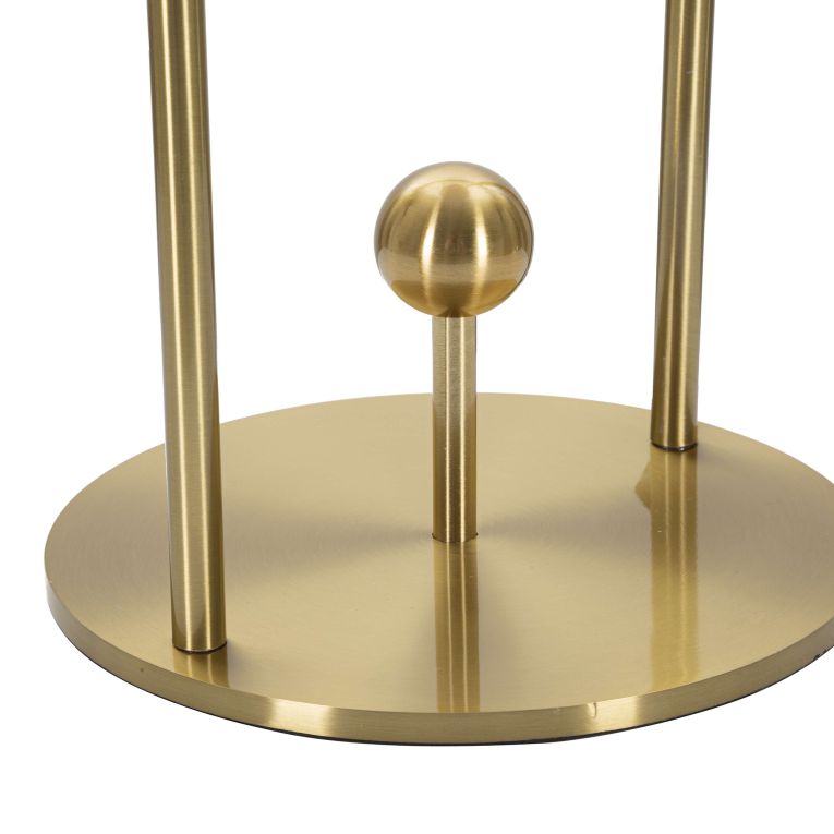 Lampada da Tavolo Bianco Opaco oro Necessaria 1 Lampadina Attacco e14, Interruttore Manuale - Kizhi