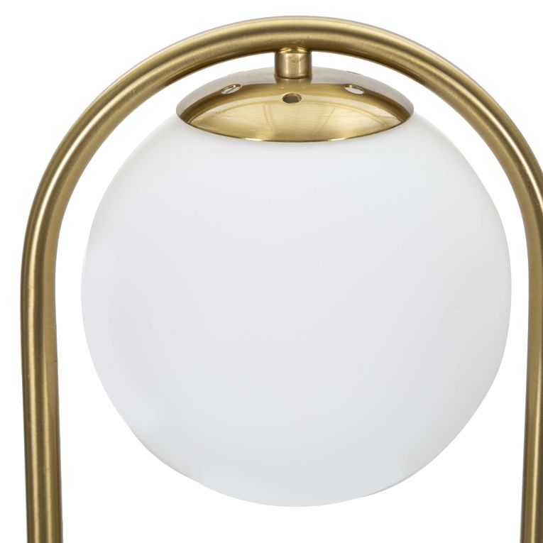 Lampada da Tavolo Bianco Opaco oro Necessaria 1 Lampadina Attacco e14, Interruttore Manuale - Kizhi
