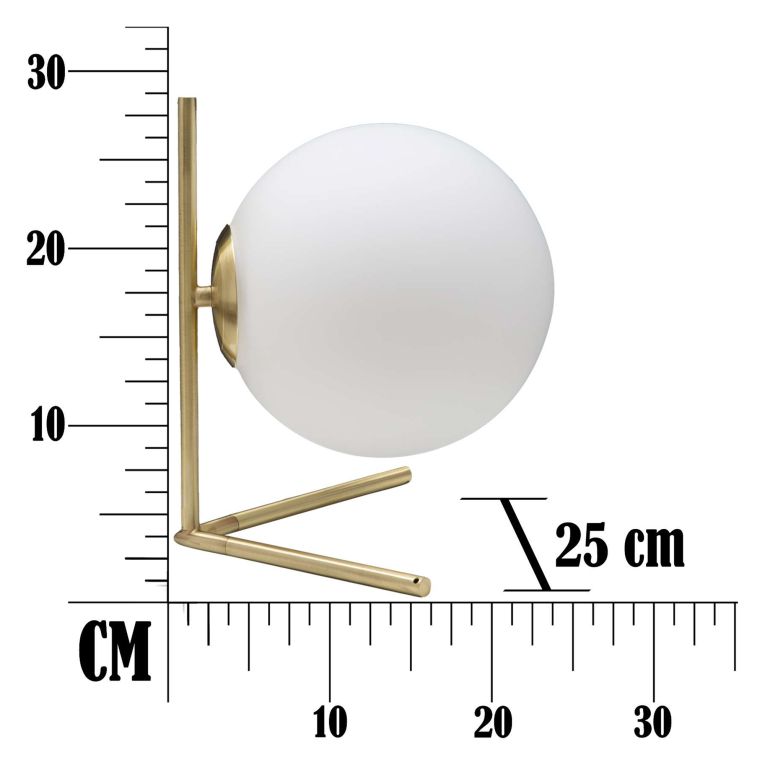 Lampada da Tavolo Bianco Opaco oro Necessaria 1 Lampadina Attacco e14, Interruttore Manuale - Paraty