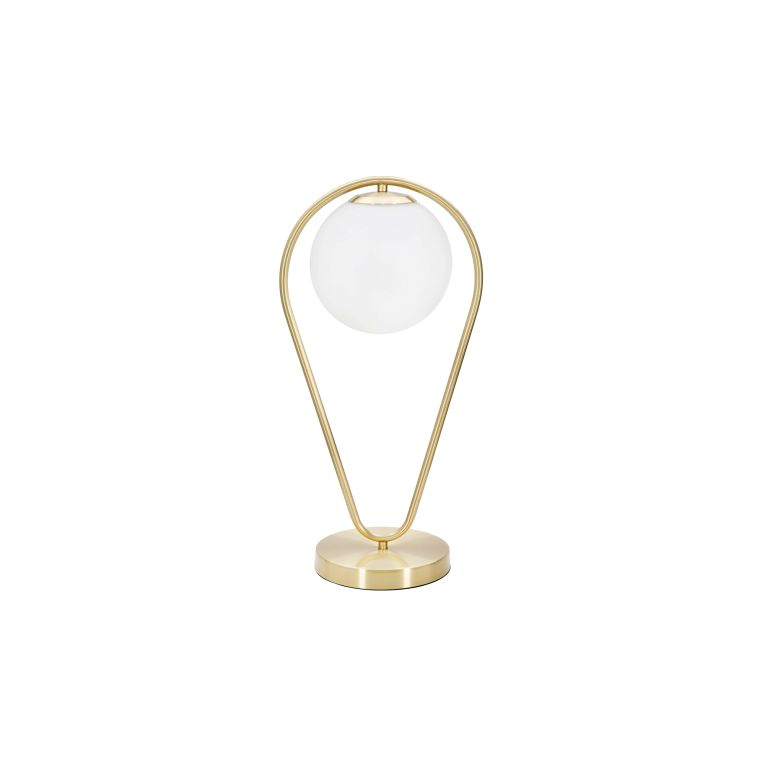 Lampada da Tavolo Bianco oro Necessaria 1 Lampadina Attacco e14, Interruttore Manuale - Basomo