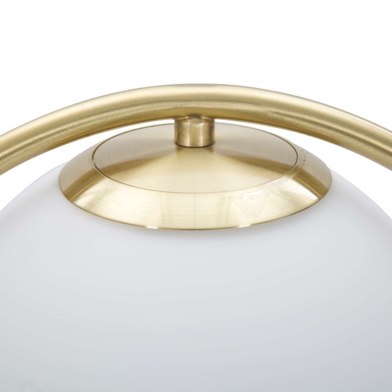 Lampada da Tavolo Bianco oro Necessaria 1 Lampadina Attacco e14, Interruttore Manuale - Basomo