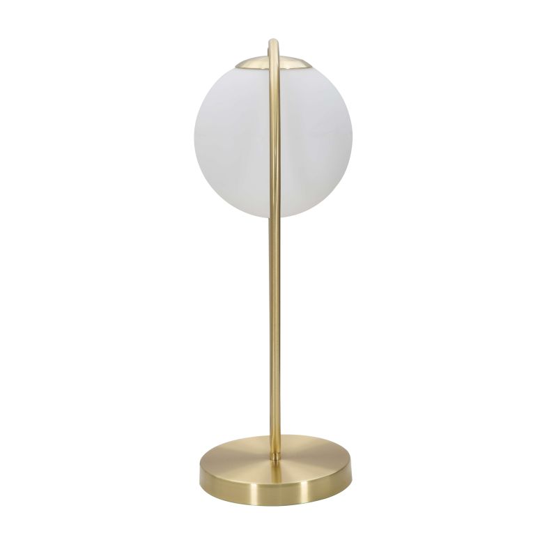 Lampada da Tavolo Bianco oro Necessaria 1 Lampadina Attacco e14, Interruttore Manuale - Basomo