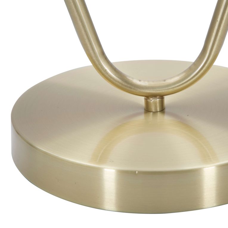 Lampada da Tavolo Bianco oro Necessaria 1 Lampadina Attacco e14, Interruttore Manuale - Basomo
