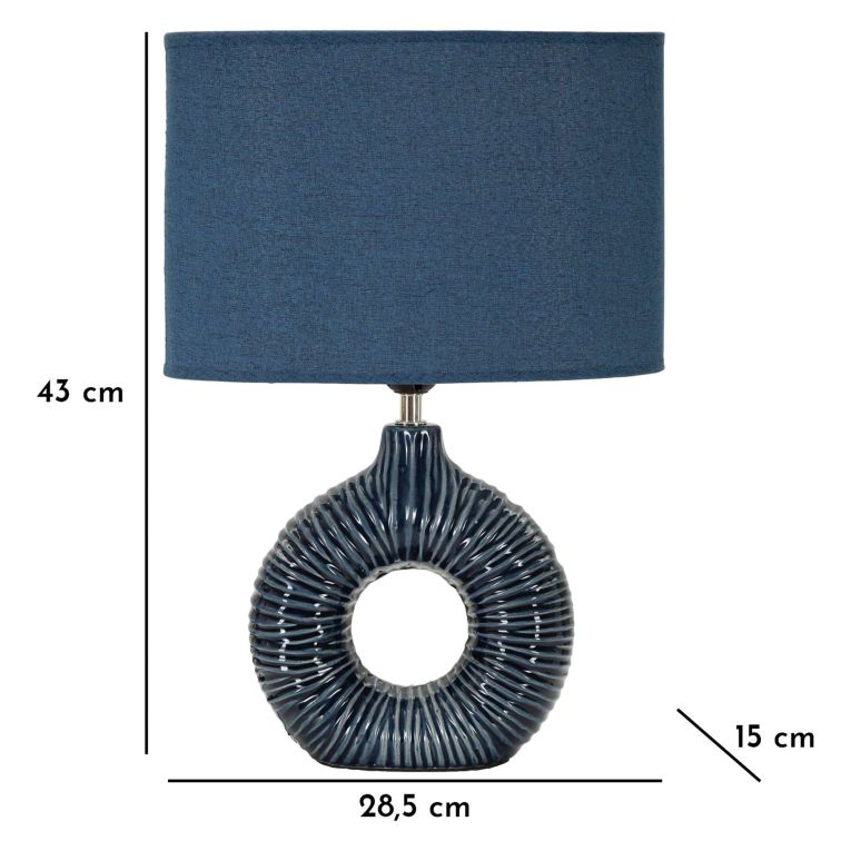 Lampada da Tavolo blu Necessaria 1 Lampadina Attacco e14, Paralume - Mirny