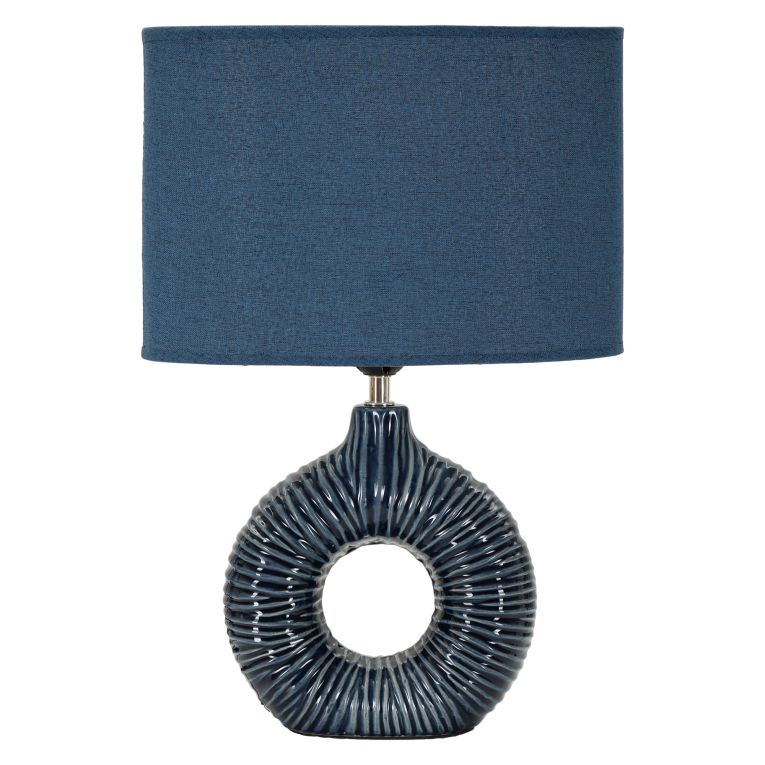 Lampada da Tavolo blu Necessaria 1 Lampadina Attacco e14, Paralume - Mirny