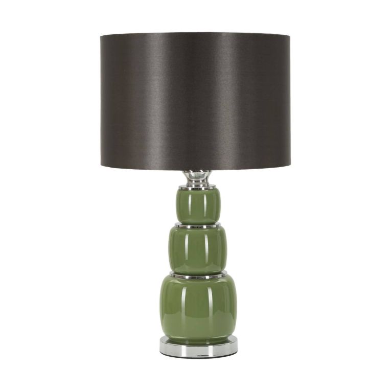Lampada da tavolo Castino, 33x33 h57 cm, Bianco e Grigio
