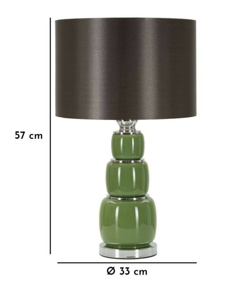Lampada da tavolo Castino, 33x33 h57 cm, Bianco e Grigio