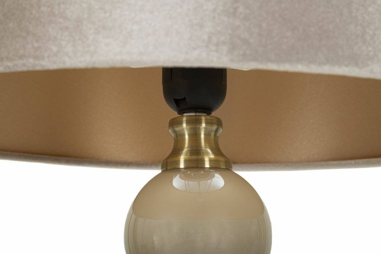 Lampada da tavolo Casto, 38x38 h61 cm, Bianco perla