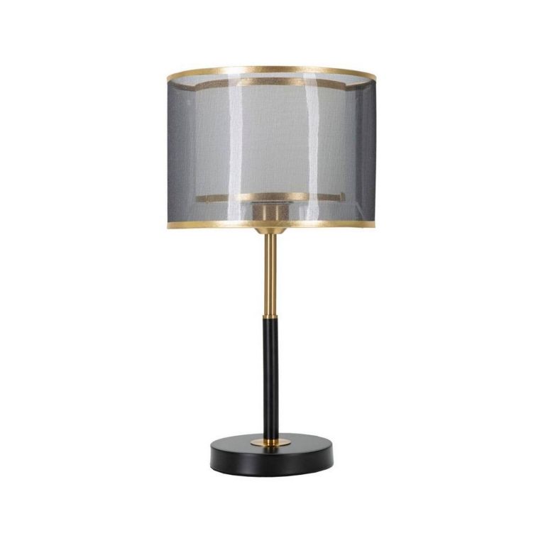 Lampada da tavolo Chiaroscuro, 25x25 h48 cm, Nero e Oro