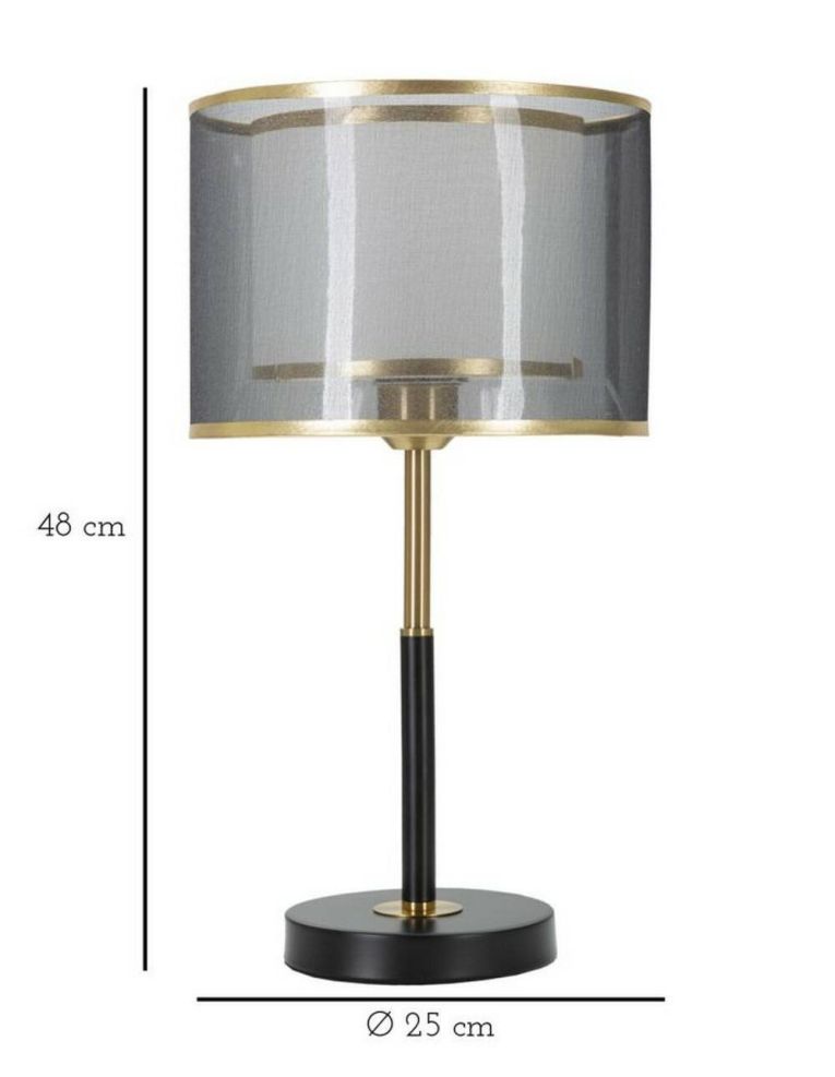 Lampada da tavolo Chiaroscuro, 25x25 h48 cm, Nero e Oro
