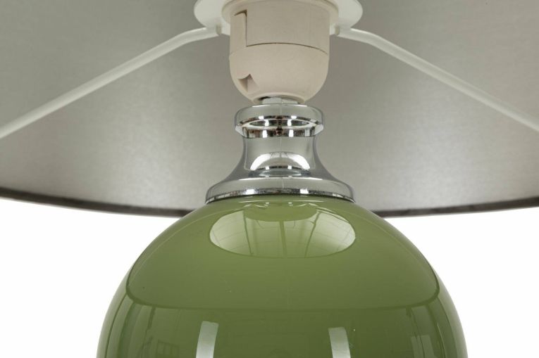 Lampada da tavolo Falletto, 38x38 h65 cm, Verde e Grigio