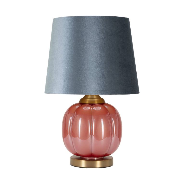 Lampada da tavolo Fibocchi, 33x33 h50 cm, Rosso e Blu