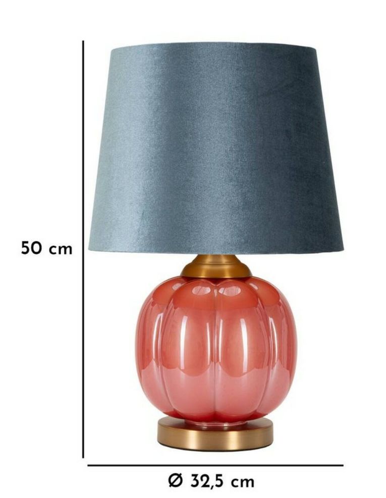 Lampada da tavolo Fibocchi, 33x33 h50 cm, Rosso e Blu