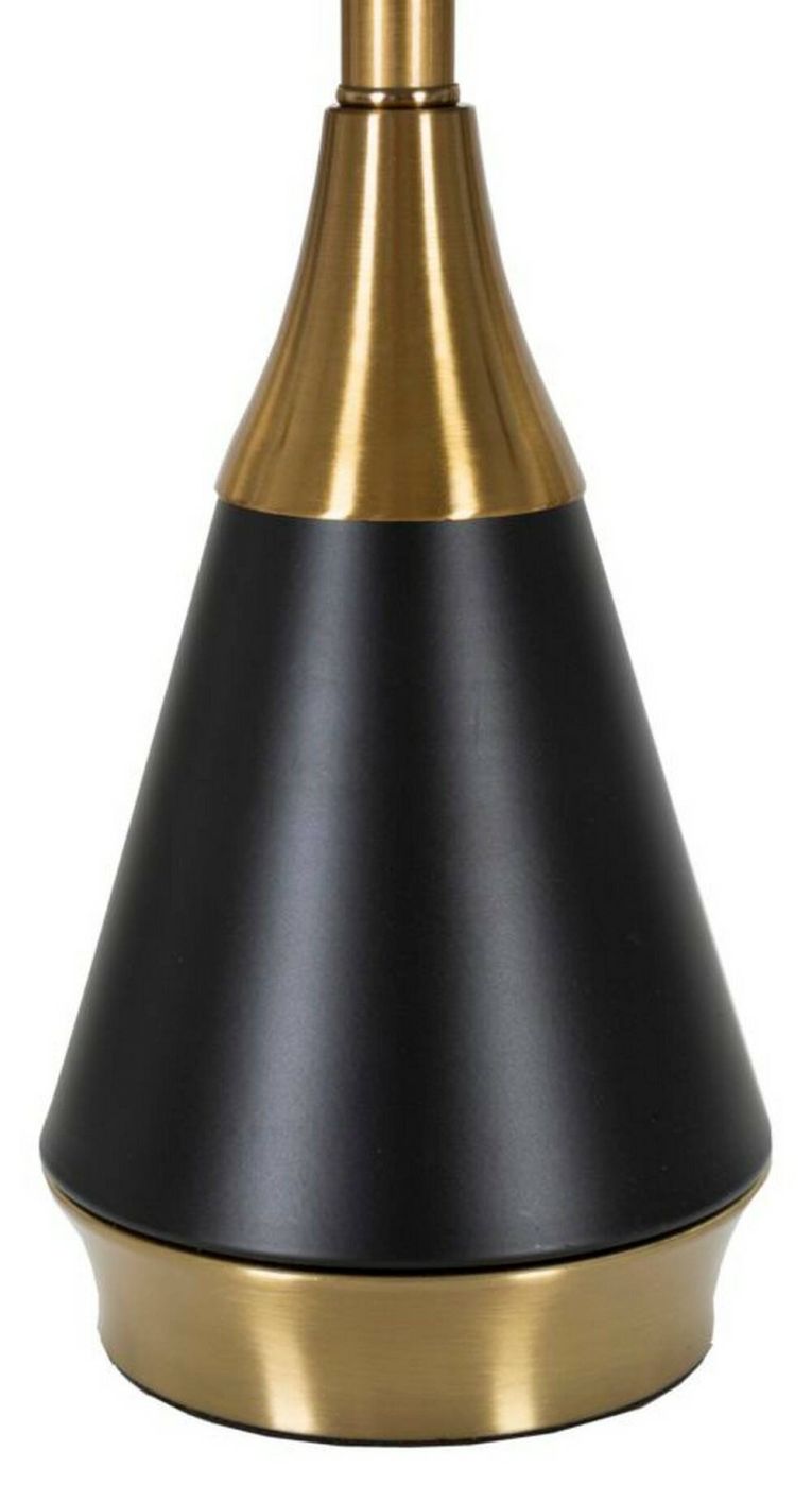 Lampada da tavolo Grattage, 28x28 h50 cm, Nero e Oro