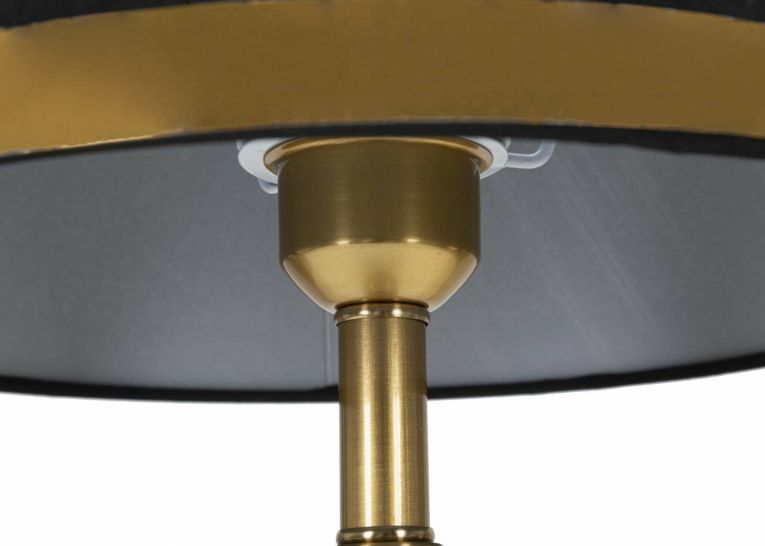 Lampada da tavolo Grattage, 28x28 h50 cm, Nero e Oro