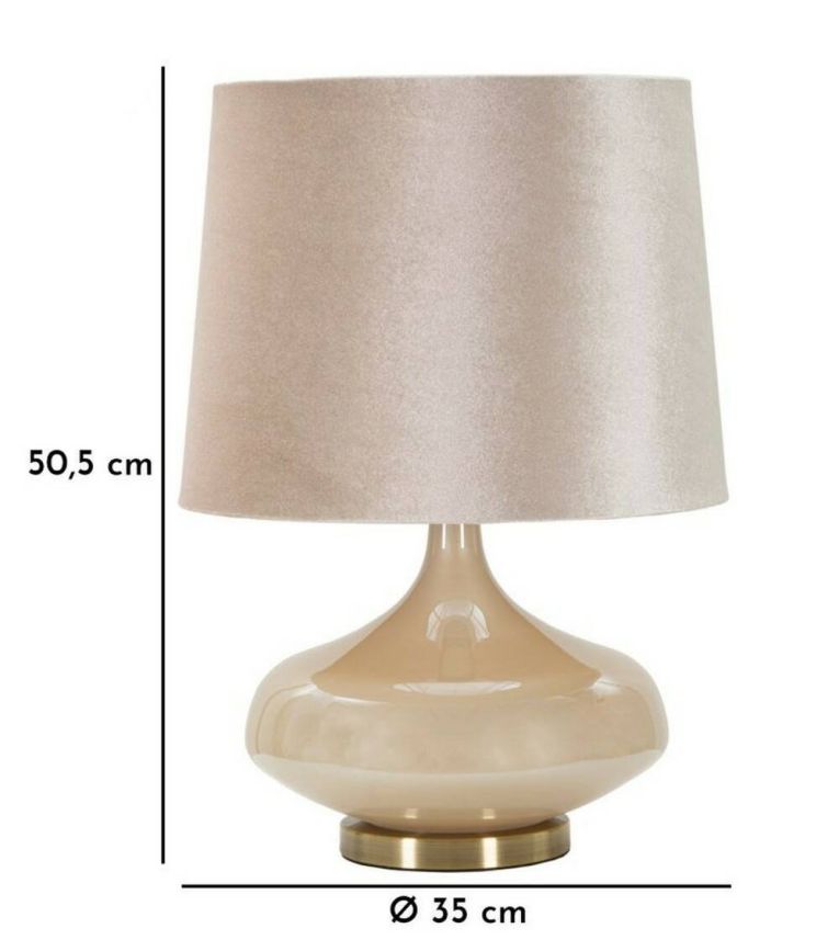 Lampada da tavolo Greci, 35x35 h51 cm, Bianco perla