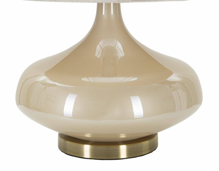 Lampada da tavolo Greci, 35x35 h51 cm, Bianco perla