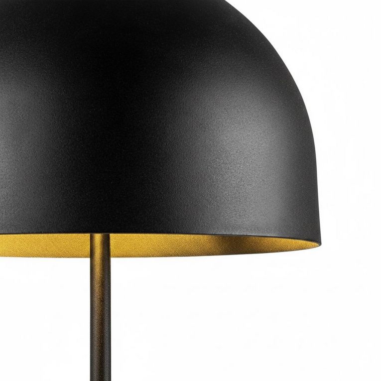 Lampada da Tavolo Nero Paralume Attacco e 14 max 40 w, Interruttore Connessione Diretta - Latiano