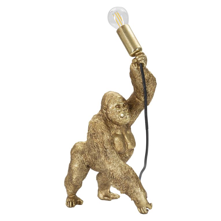 Lampada da Tavolo oro Necessaria 1 Lampadina Attacco e14, Interruttore Manuale - Bakadaha