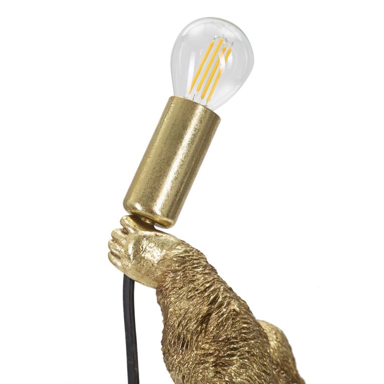 Lampada da Tavolo oro Necessaria 1 Lampadina Attacco e14, Interruttore Manuale - Bakadaha