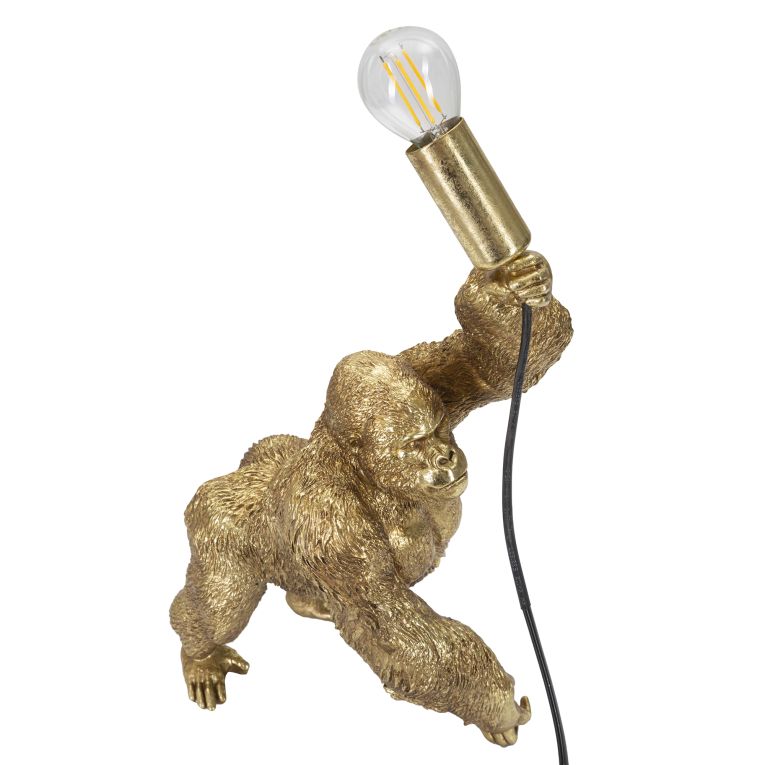 Lampada da Tavolo oro Necessaria 1 Lampadina Attacco e14, Interruttore Manuale - Bakadaha